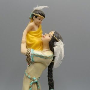 Hamilton A Love Eternal Collection Native American Mother & Child Resin Figure 2